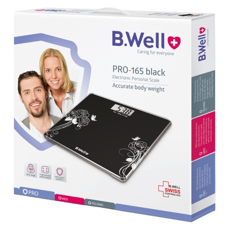 Cân sức khoẻ điện tử B.Well Swiss PRO-165 black