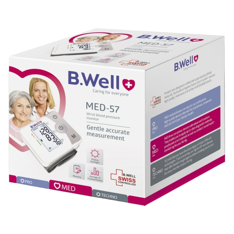 Máy đo huyết áp cổ tay B.Well Swiss MED-57