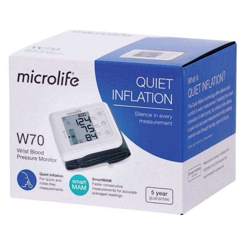 Máy đo huyết áp cổ tay Microlife W70