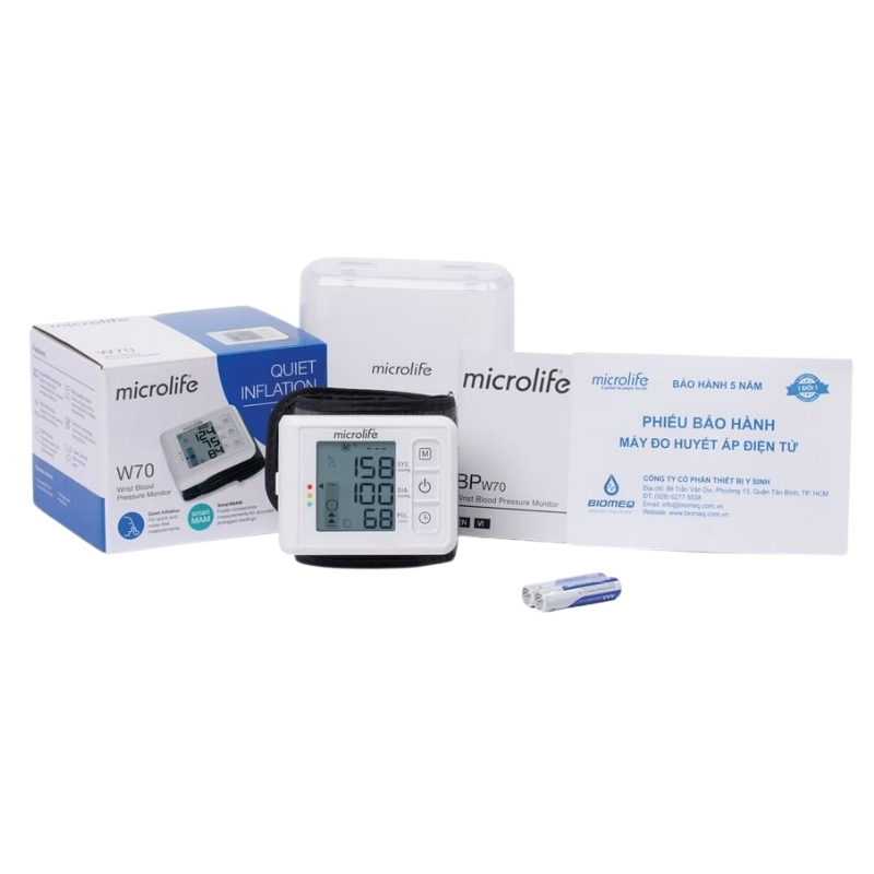 Máy đo huyết áp cổ tay Microlife W70 - Ảnh 3
