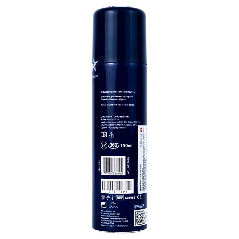 Chai xịt lạnh Starbalm Cold Spray Novum 150ml giảm đau sau chấn thương - Ảnh 2