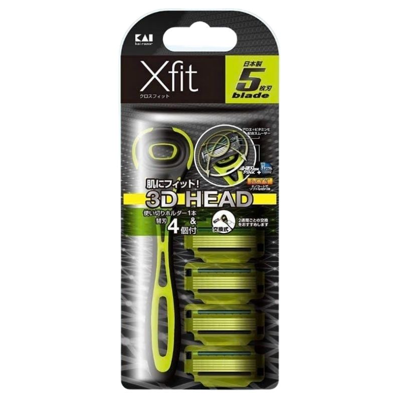 Dao cạo râu 5 lưỡi Nhật Xfit 5 Blade (4 đầu thay)