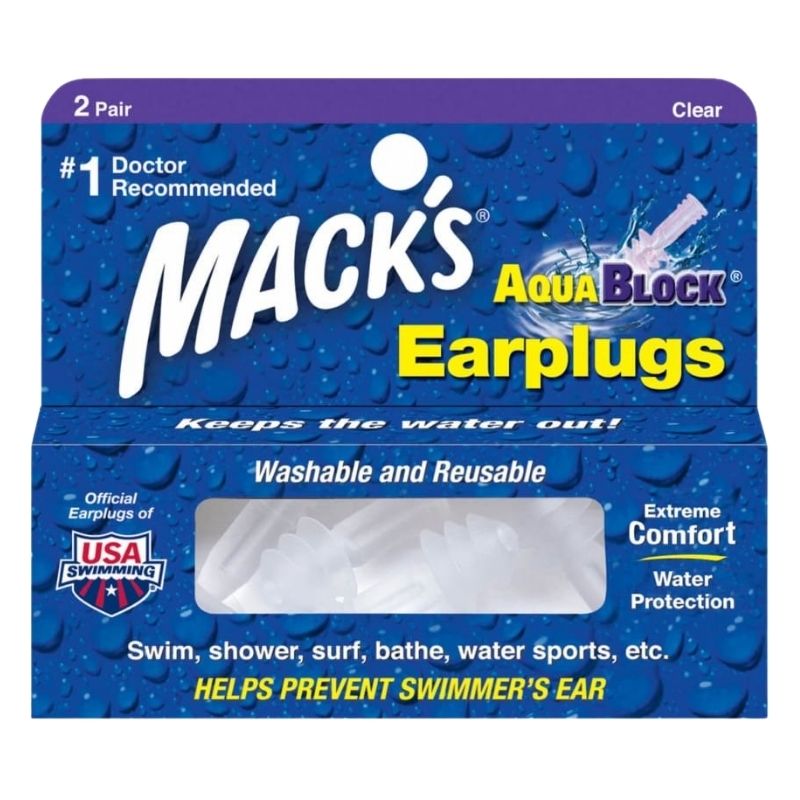Hộp 1 đôi nút bịt tai Mack's Aqua Block màu trắng